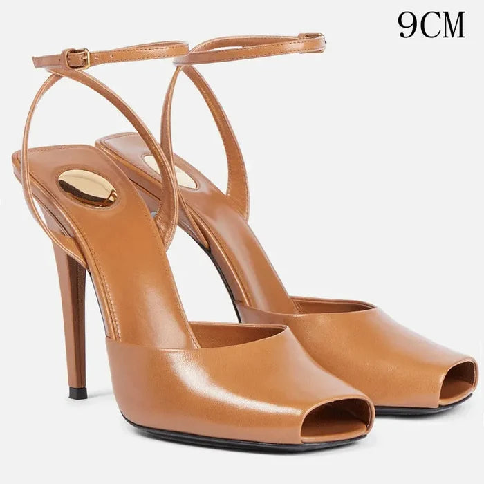 Matte Brown 9cm / 34(US 5)