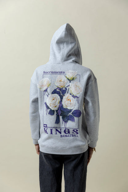 Floral Zip Hoodie