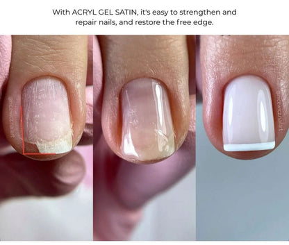 F.O.X Acryl Gel Satin 002, White, 30 ml Acryl Gel F.O.X