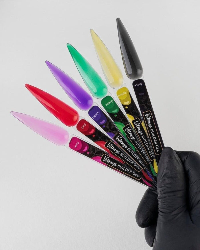 F.O.X Vitrage Builder Gel — Nail Swatch Sticks (set of 6) F.O.X