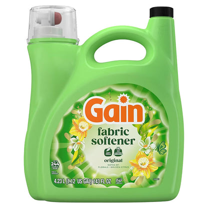 Gain Original Liquid Fabric Softener, HE Compatible, 244 Loads, 143 fl oz