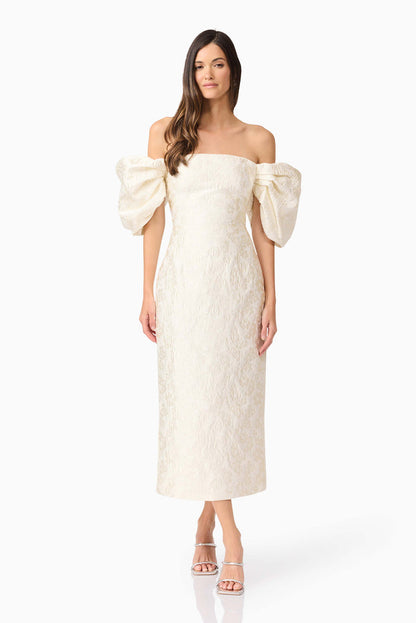 Galadirel Midi Dress Ivory - Dress - Elliatt