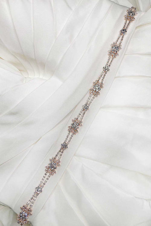 Gisele Rose Gold Motif Belt Rose Gold - Accessory - Windsor Bridal Jewellery