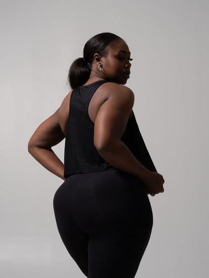 Go With The Flow Hip Tank - Onyx Black