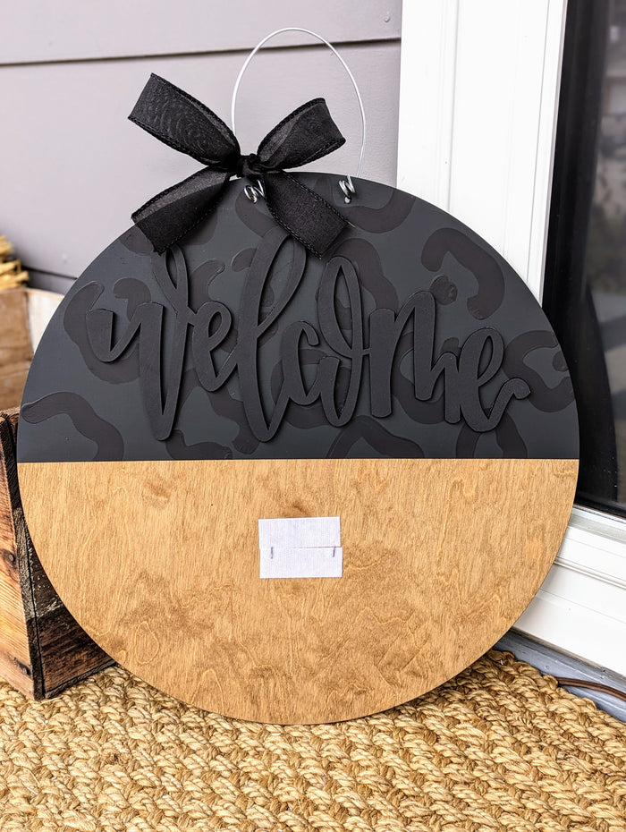 Half Block Leopard Print Interchangeable Door Hanger (For Attachments)