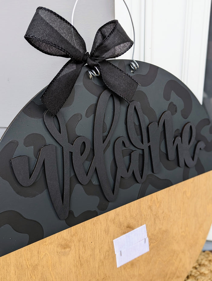 Half Block Leopard Print Interchangeable Door Hanger (For Attachments)