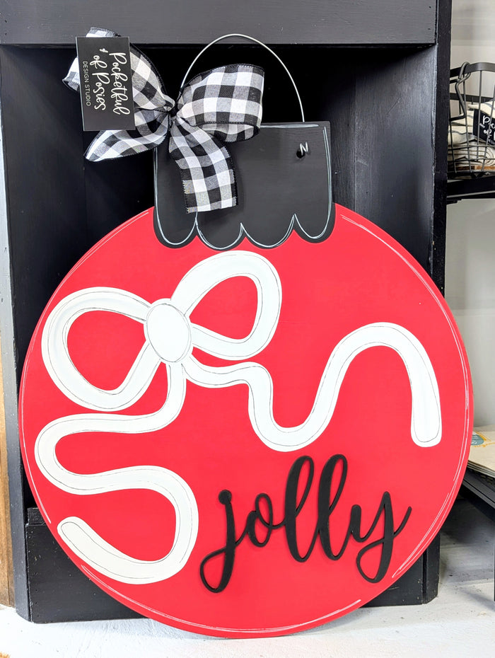 Jolly Ornament: Red Door Hanger
