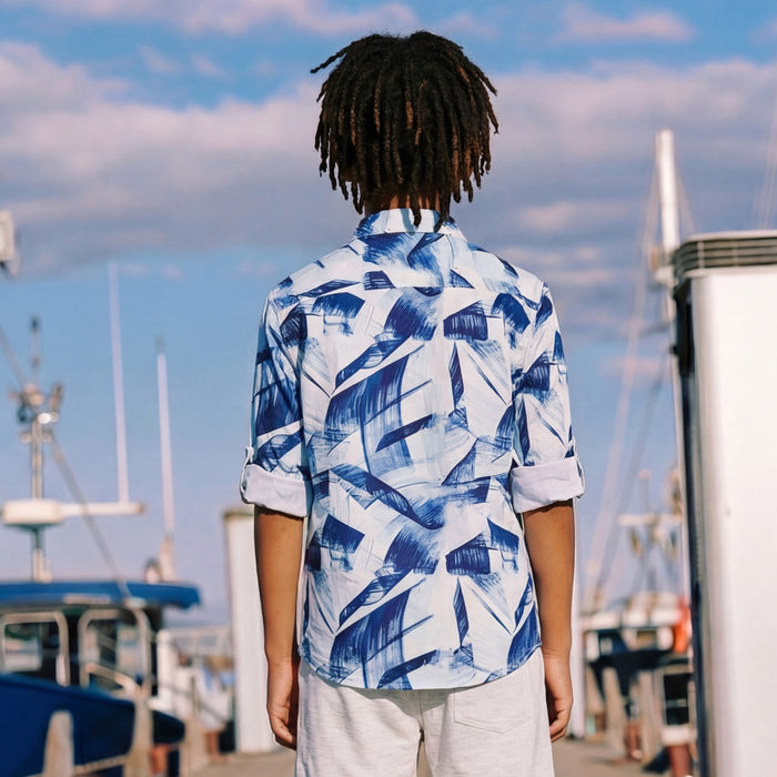 Kid's Blue Regular Fit Shirts