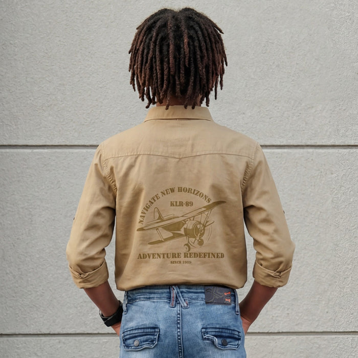 Kid's Brown Slim Fit Shirts
