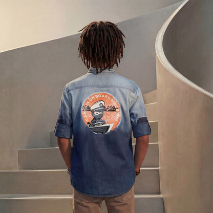 Kid's Light Blue Regular Fit Shirts
