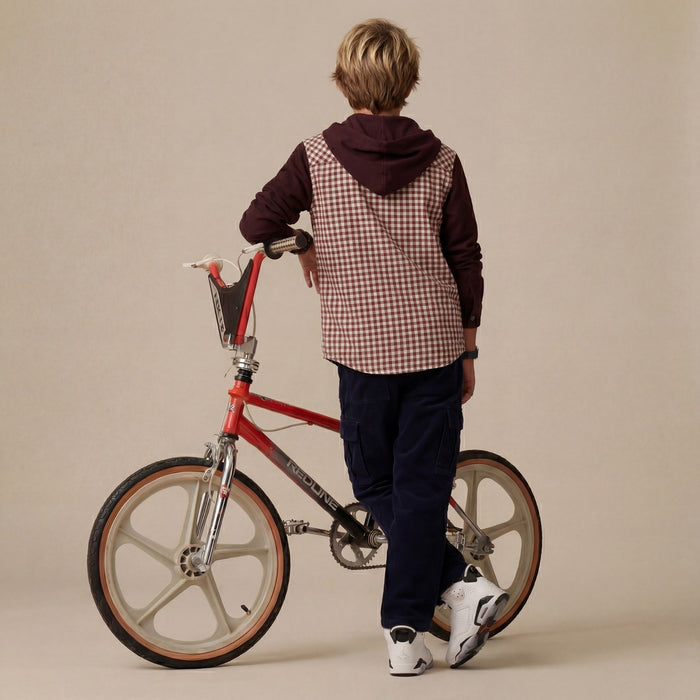 Kid's Maroon Regular Fit Shirts