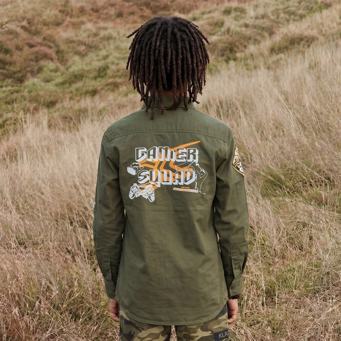 Kid's Olive Regular Fit Shirts