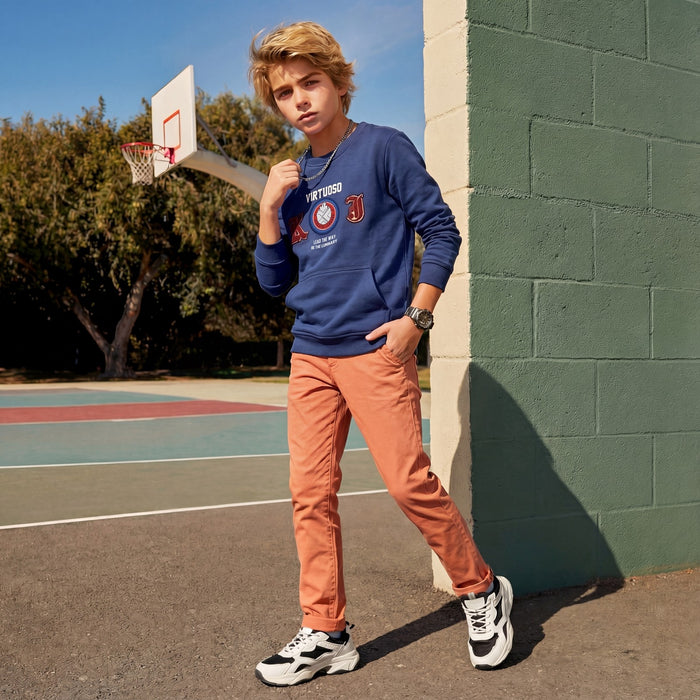 Kid's Rust Slim Fit Trousers