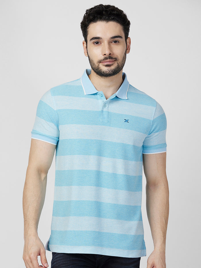 Killer Men Blue Printed Slim Fit T-Shirts