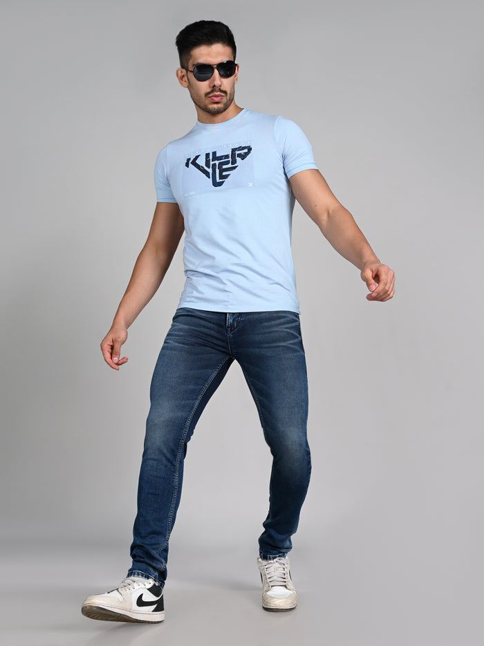 Killer Men Blue Solid Slim Fit Jeans