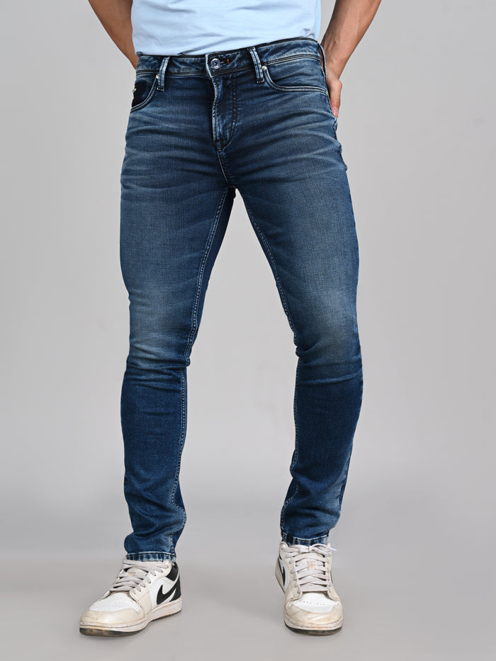 Killer Men Blue Solid Slim Fit Jeans