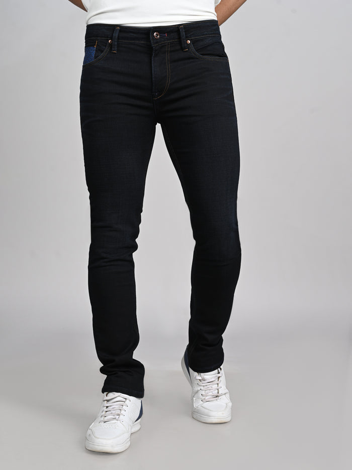 Killer Men Dark Blue Solid Slim Fit Jeans