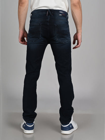 Killer Men Dark Blue Solid Slim Fit Jeans
