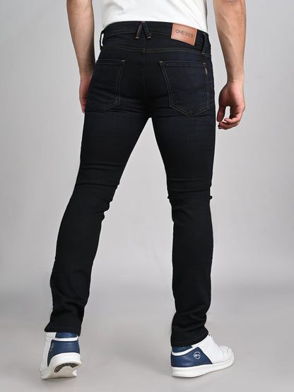 Killer Men Dark Blue Solid Slim Fit Jeans