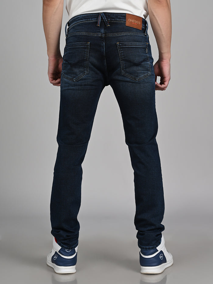 Killer Men Dark Blue Solid Slim Fit Jeans