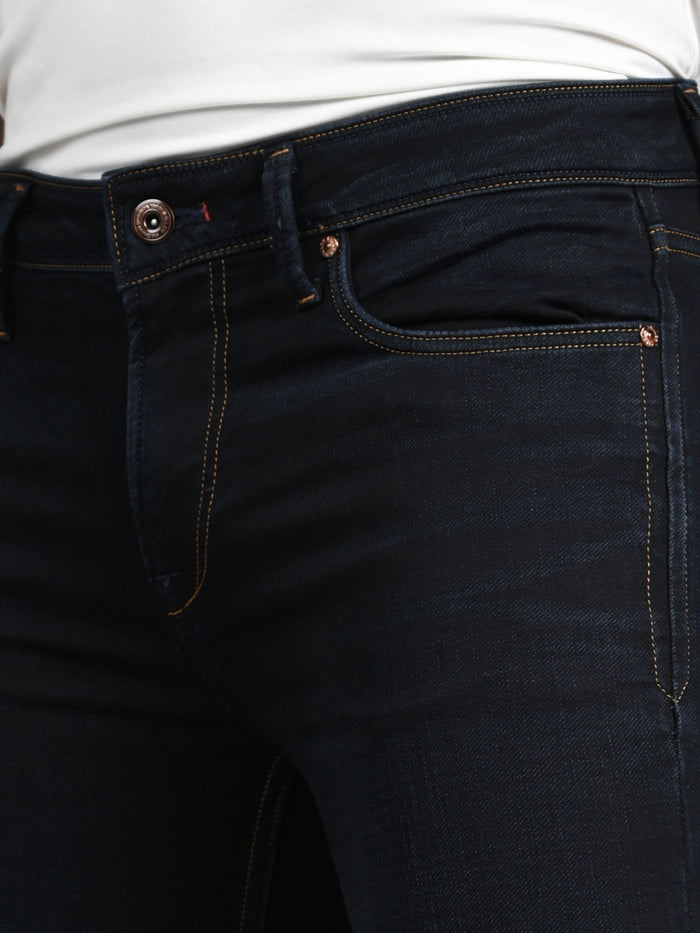 Killer Men Dark Blue Solid Slim Fit Jeans