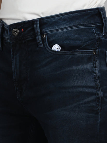 Killer Men Dark Blue Solid Slim Fit Jeans