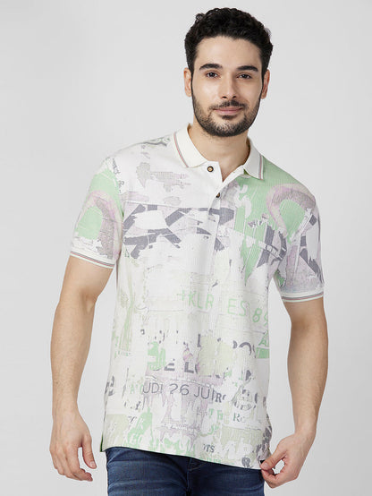 Killer Men Green Printed Slim Fit T-Shirts