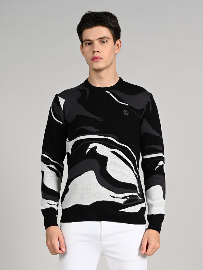Killer Men Round Neck Balck Sweaters