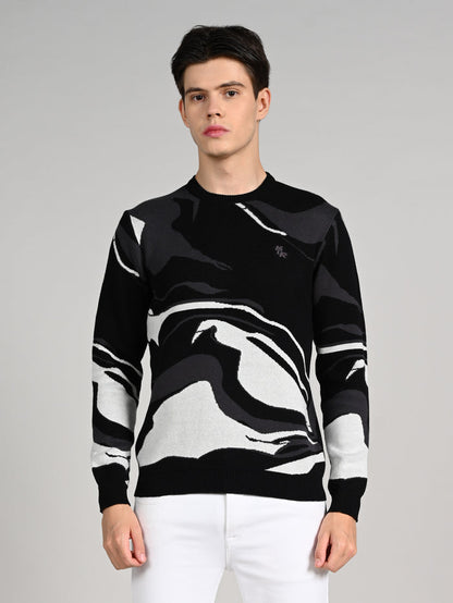 Killer Men Round Neck Balck Sweaters