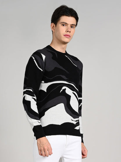 Killer Men Round Neck Balck Sweaters