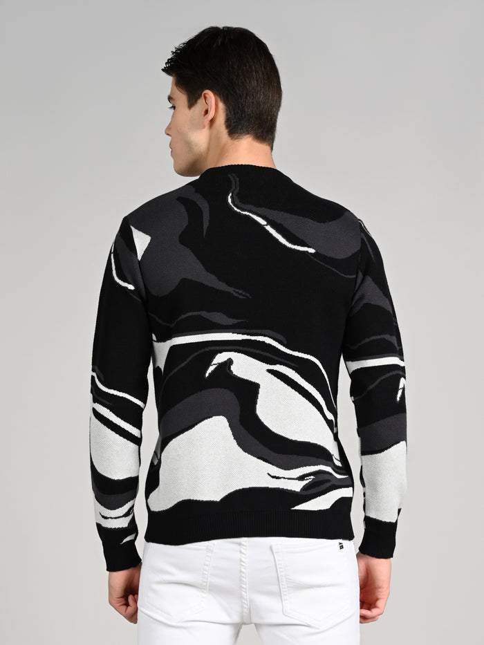 Killer Men Round Neck Balck Sweaters