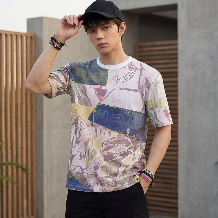Killer Men White Printed Round Neck T-Shirts