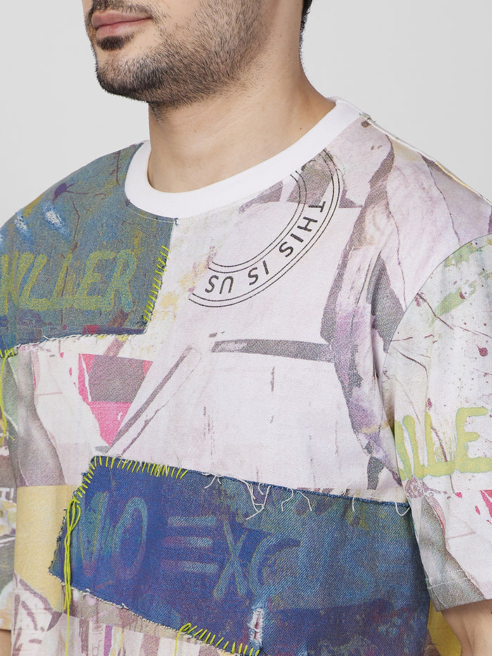 Killer Men White Printed Round Neck T-Shirts