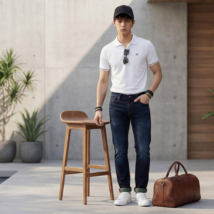Killer Men White Printed Slim Fit T-Shirts