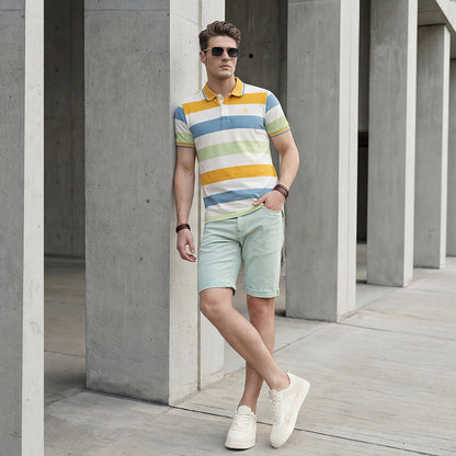 Killer Men Yellow Printed Slim Fit T-Shirts