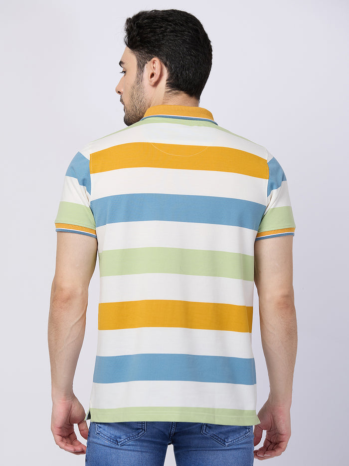 Killer Men Yellow Printed Slim Fit T-Shirts