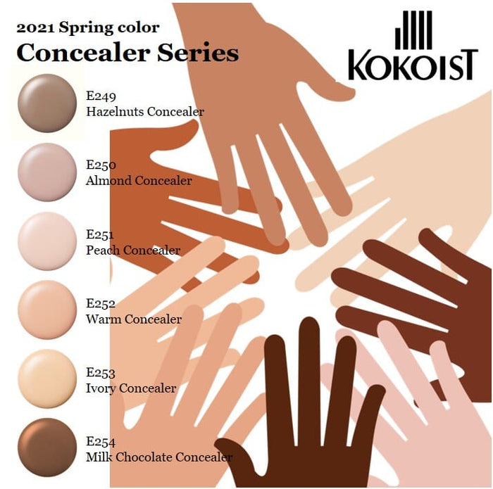 Kokoist Concealer Series E249-E254, set of 6 Color Gel Collection KOKOIST