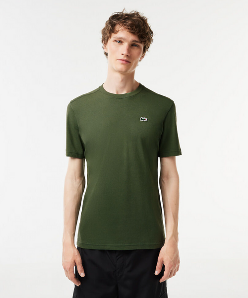 Lacoste Essentials Crew Neck Sports Tee (Dark Green)