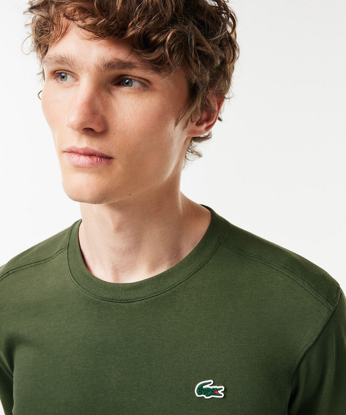 Lacoste Essentials Crew Neck Sports Tee (Dark Green)