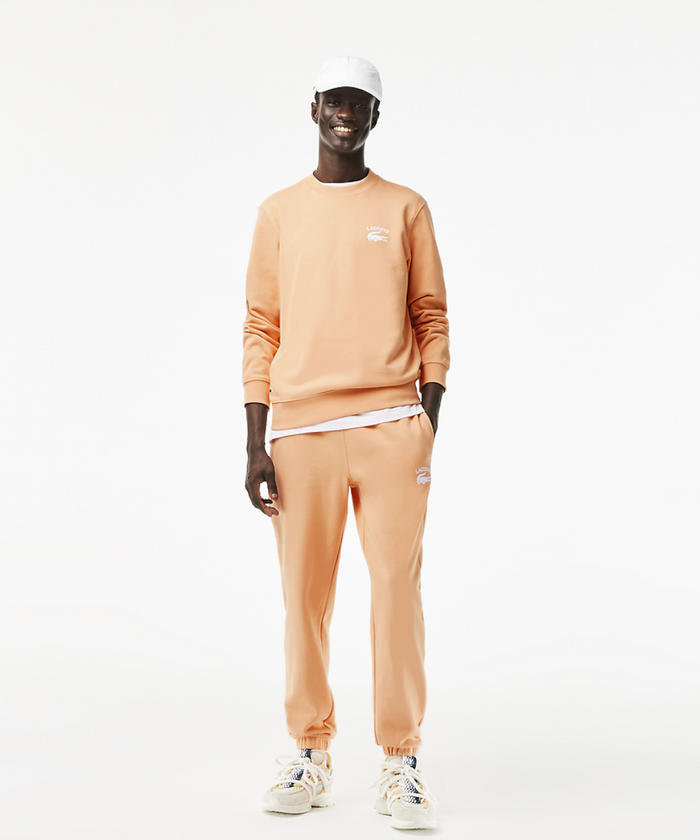 Lacoste Soft Branding Crew Neck Sweater (Light Orange)