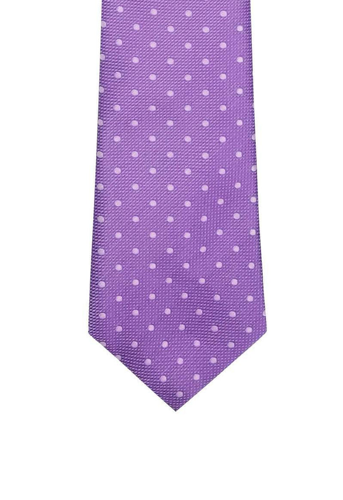 Light Purple with Silver Dots Skinny Pre-tied Tie, Tie, GoTie