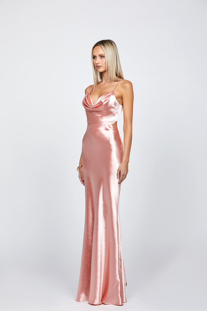 Lively Strappy Back Cowl Gown - Dress - Bariano