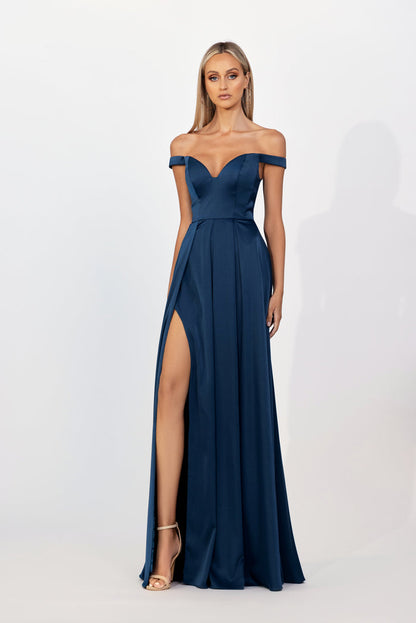Maeve Off Shoulder Ball Gown TEAL - Dress - Bariano