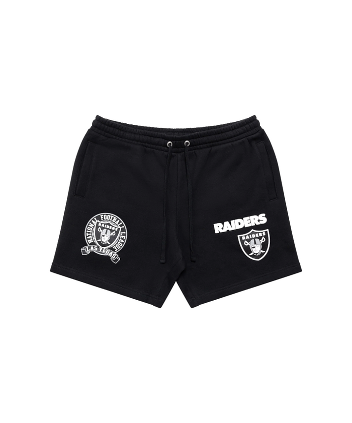 Majestic Las Vegas Raiders Classic Fleece Shorts (Faded Black)