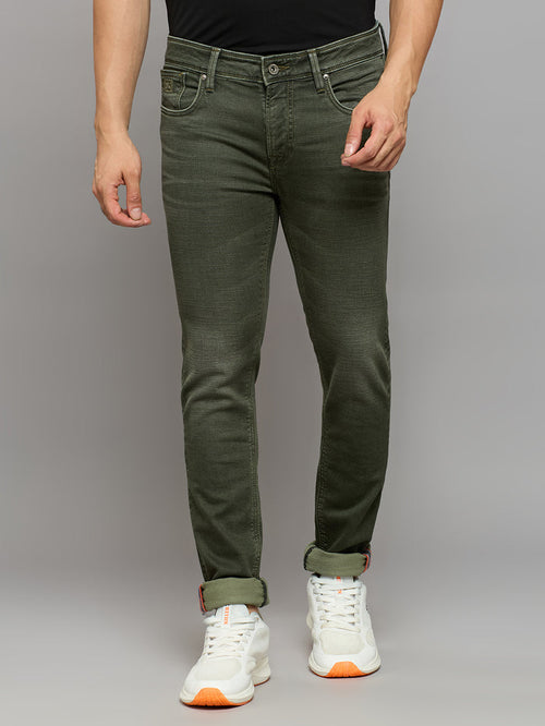 Men's Green Skinny Fit Jeans