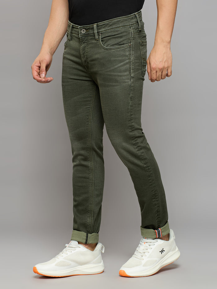 Men's Green Skinny Fit Jeans