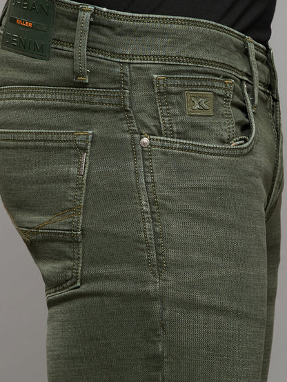 Men's Green Skinny Fit Jeans