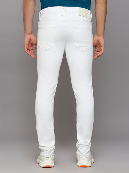 Men's White Slim Fit Jeans