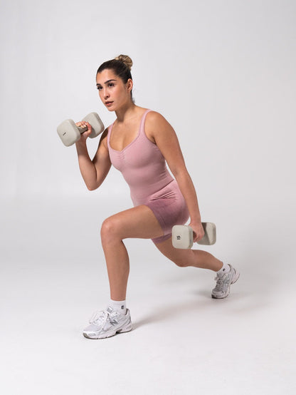 Miracle Scrunch Seamless Bodysuit 5" - Heather Rose Ombre