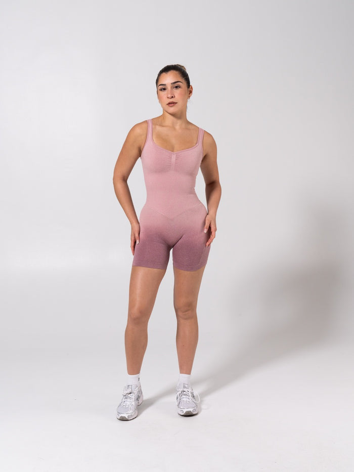 Miracle Scrunch Seamless Bodysuit 5" - Heather Rose Ombre